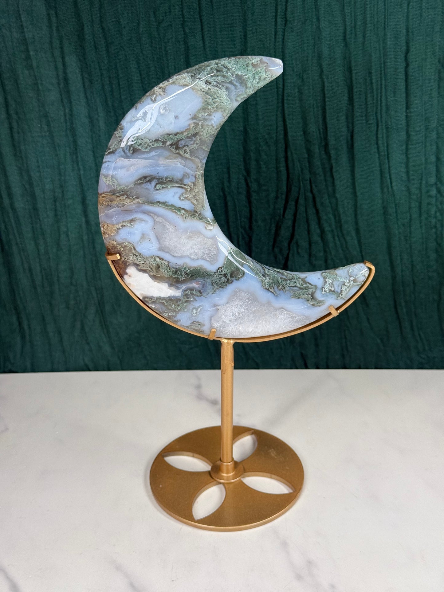 Moss Agate Moon