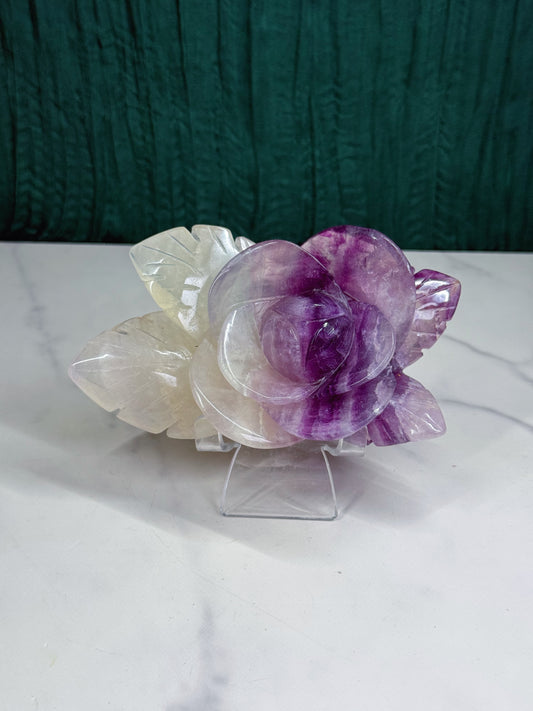 Fluorite Flower Carving