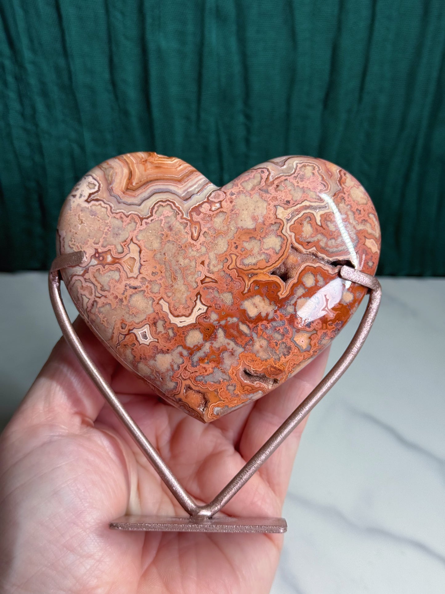 Pink Crazy Lace Heart