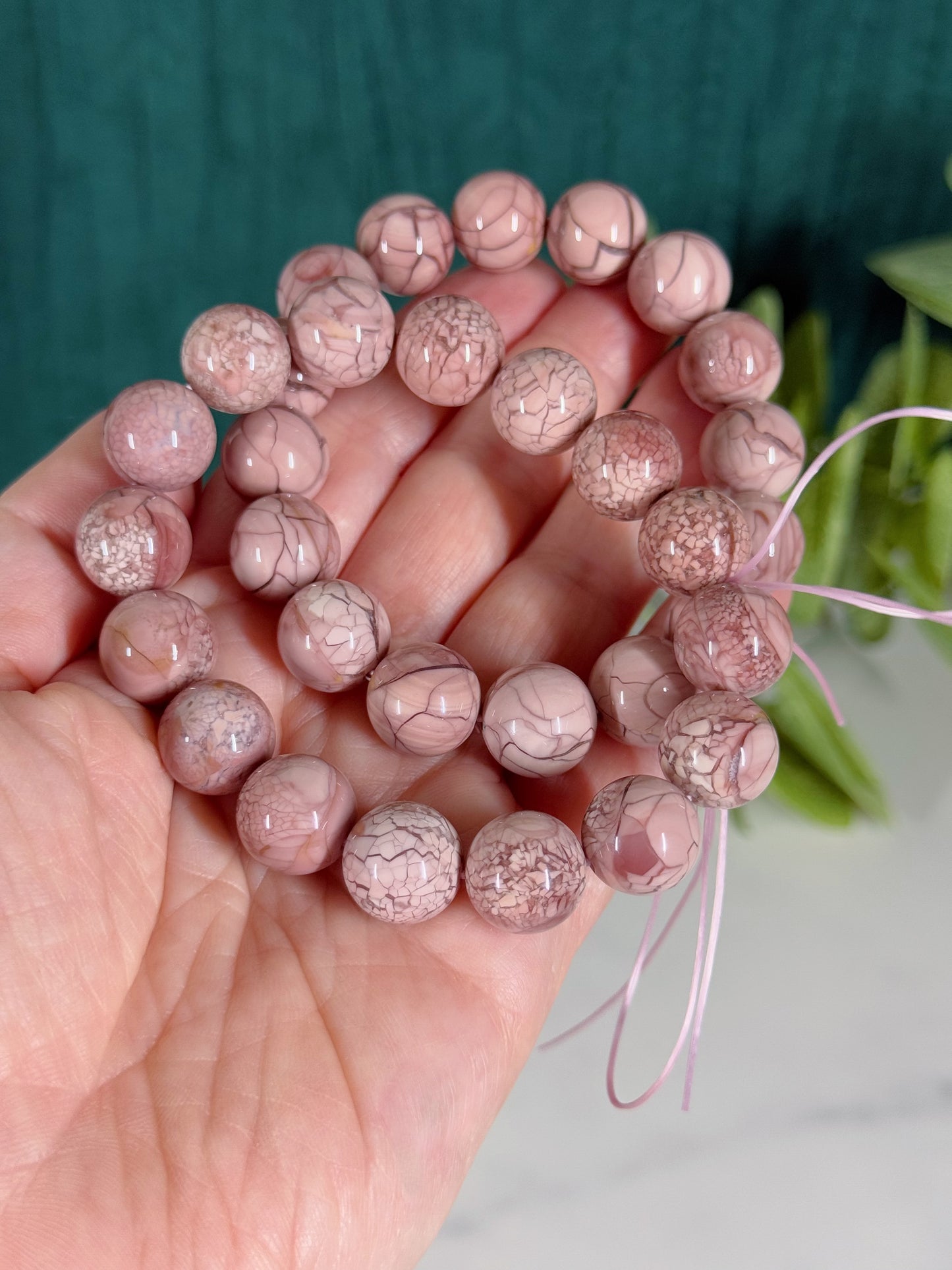 Bracelet - Pink Alashan Agate