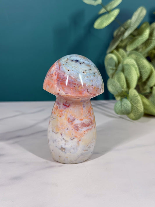 Mushroom - Rainbow Plume Agate