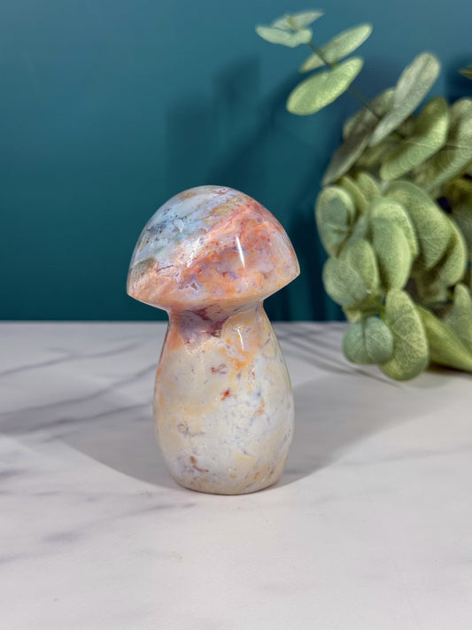Mushroom - Rainbow Plume Agate