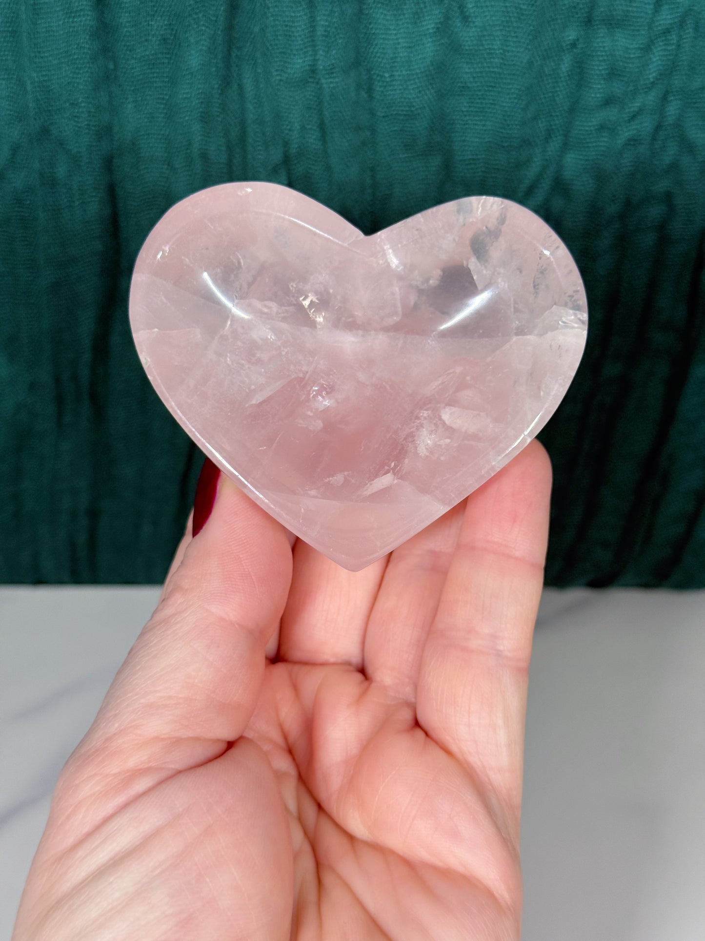 Rose Quartz Heart Bowl