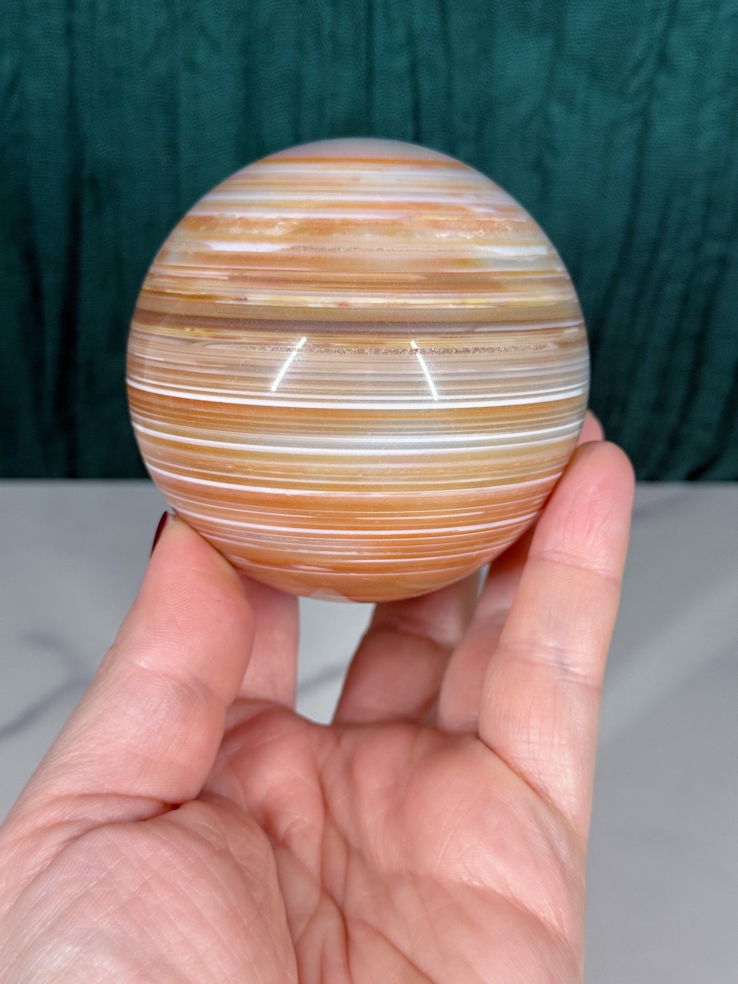 Banded Carnelian Sphere