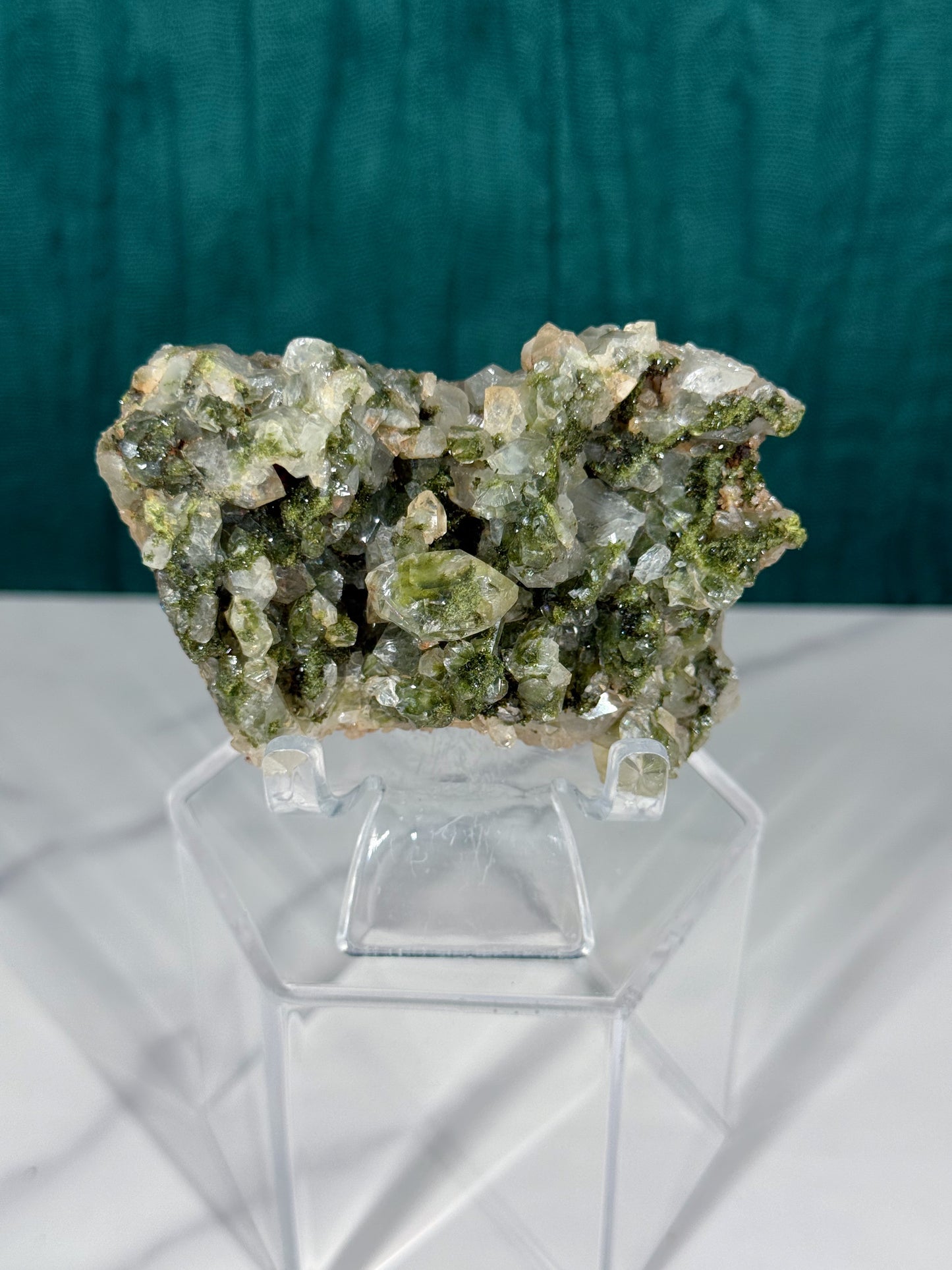 Forest Epidote with Quartz