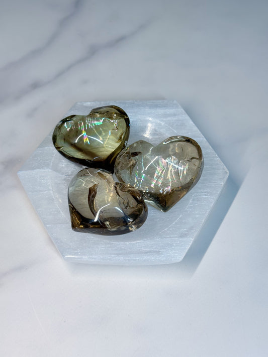 Smokey Quartz Heart - Intuitively Chosen