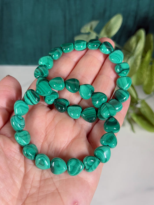 Bracelet - Malachite Heart