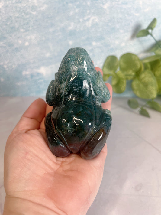 Moss Agate Frog