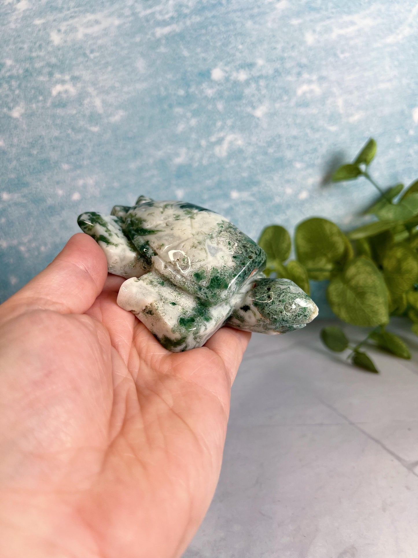 Moss Agate Turtle