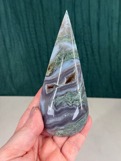 Moss Agate Teardrop