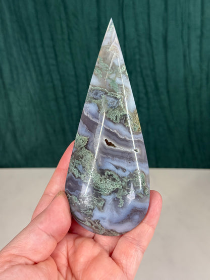 Moss Agate Teardrop