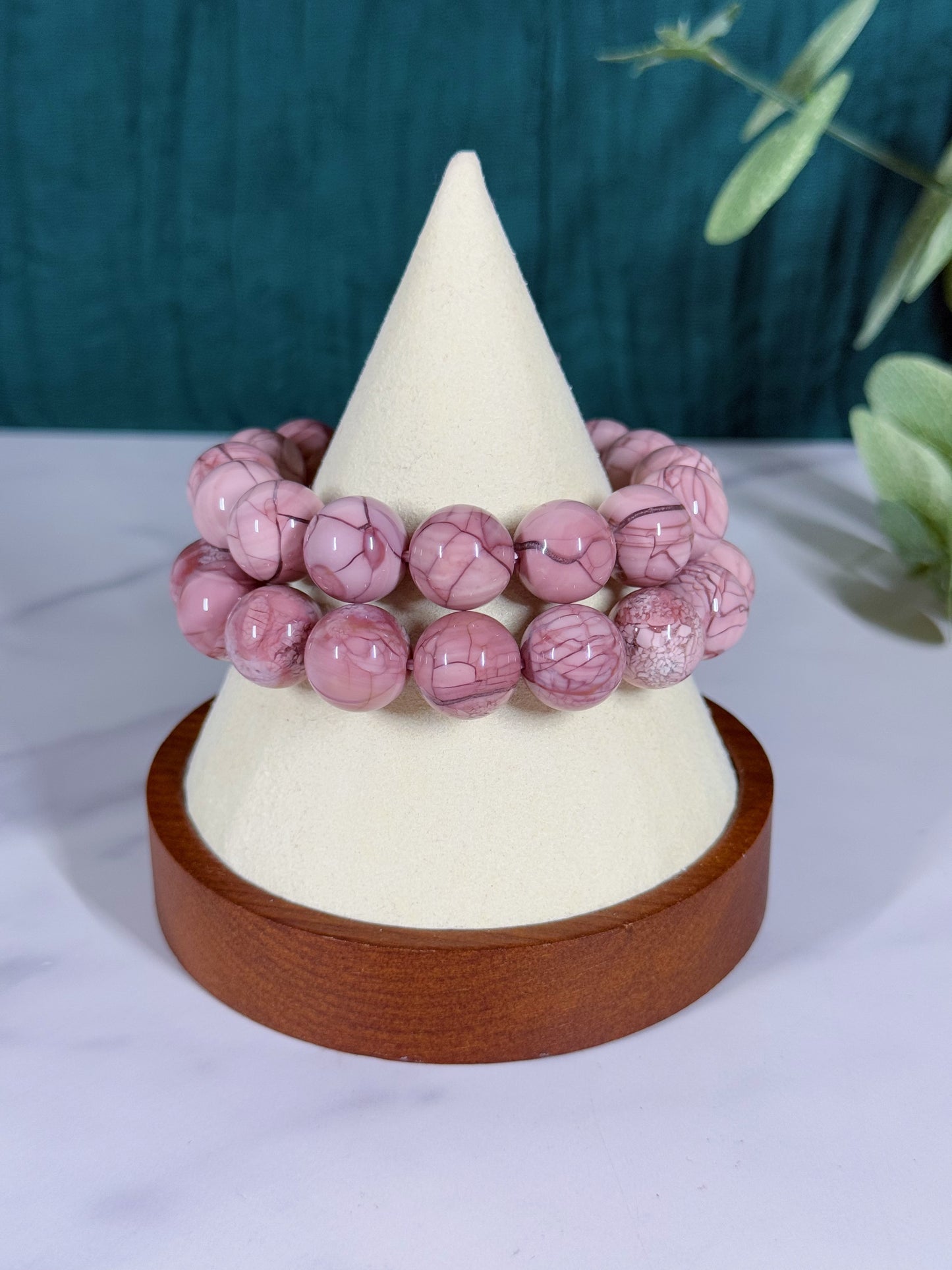 Bracelet - Pink Alashan Agate