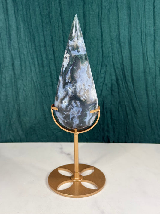 Moss Agate Teardrop