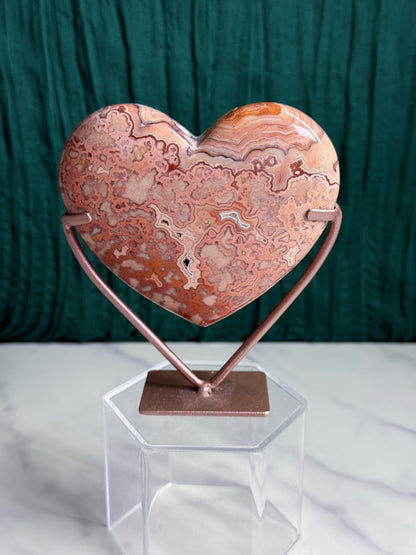 Pink Crazy Lace Heart
