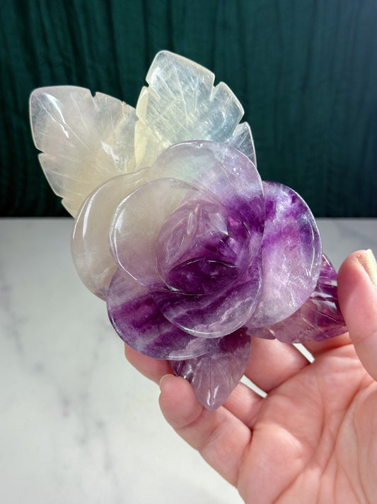 Fluorite Flower Carving