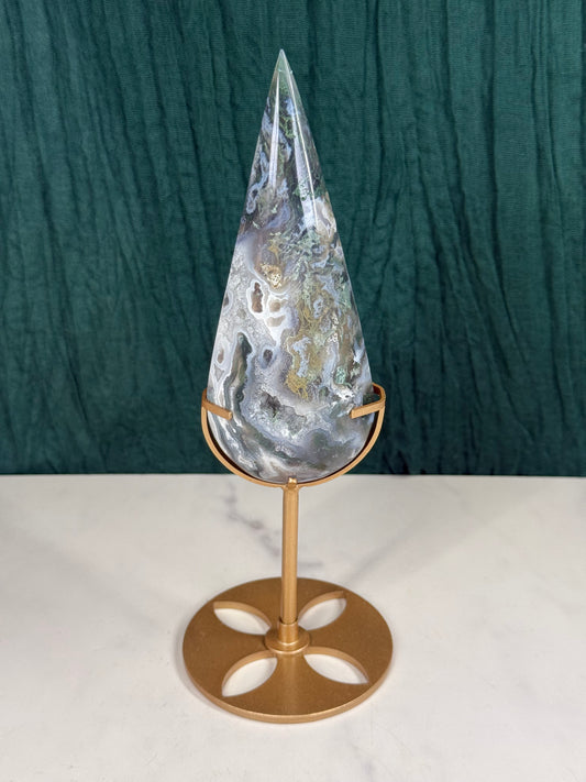 Moss Agate Teardrop