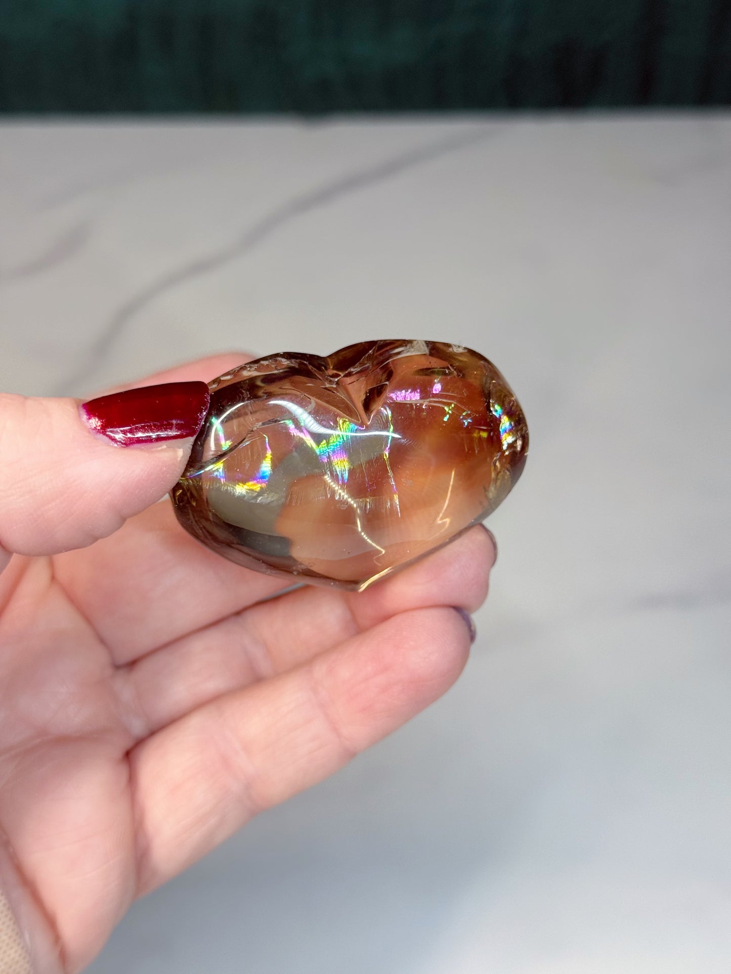 Smokey Quartz Heart - Intuitively Chosen